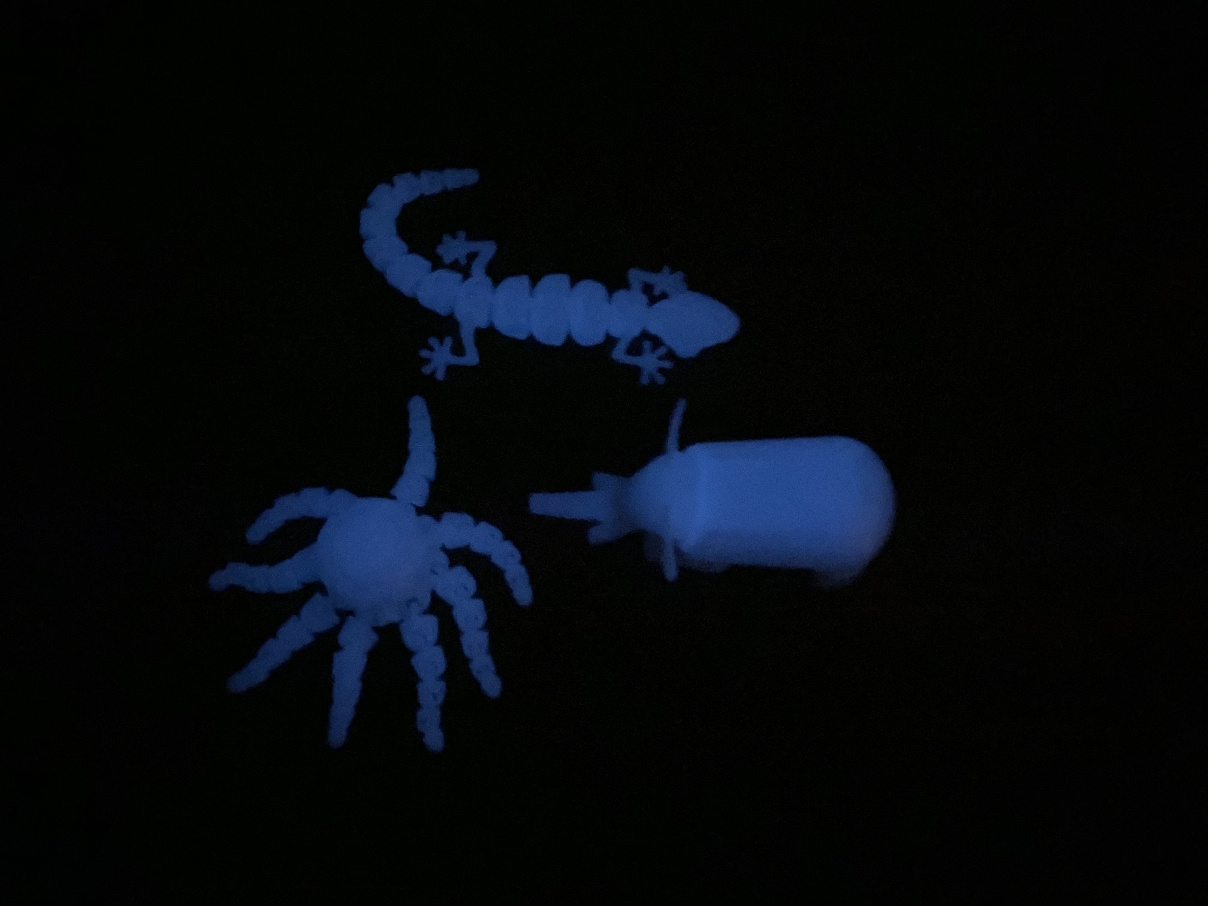 Test d'un filament phosphorescent 